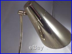 Vintage MID CENTURY MODERN Retro EAMES ERA Brass Double Cone Desk Lamp