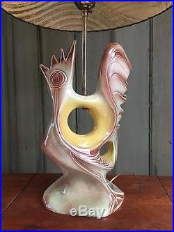 Vintage MID CENTURY Stylized ROOSTER Chicken TABLE LAMP Retro Modern MCM Rare