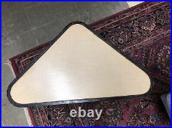 Vintage MID Century Modern MCM Luvan Triangular Wrought Iron Table 27.5 X 16.5