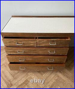 Vintage MID Century Remploy Large Military Utility Solid Wood Desk Uk Delivery