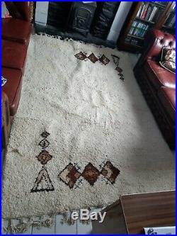 Vintage MID Century Style Stunning Large Huge Moroccan Thick Deep Pile Rug