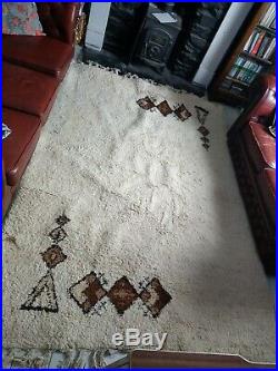 Vintage MID Century Style Stunning Large Huge Moroccan Thick Deep Pile Rug