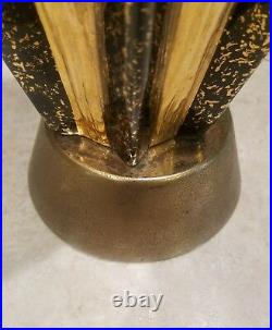 Vintage Mayfield lamp corporation mid-century gold/black lamp