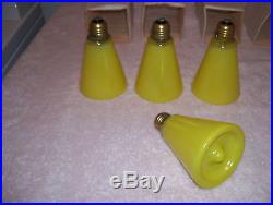 Vintage Mid Century 1950's Retro Atomic Yellow Incandescent Light Bulbs Pop Art
