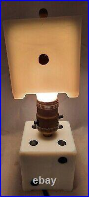 Vintage Mid Century Art Deco Dice Lamp, COOL