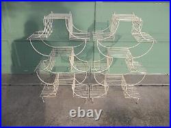 Vintage Mid Century Art Deco Pagoda Wire Plant Stand 2 AVAILABLE