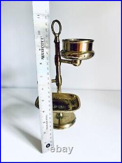 Vintage Mid Century Brass Stand 11H Soap And Toothbrush Holder