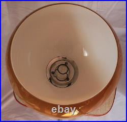 Vintage Mid Century Ceiling Lamp Shade Guzzini Style Brown Mushroom Perspex