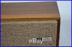 Vintage Mid Century FISHER KS-1 Speakers Slim Wood Den Lounge Retro Furnishings