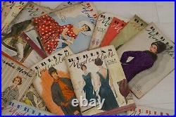Vintage Mid Century Fashion Magazine LOT with sewing patterns, 1960s