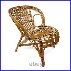Vintage Mid Century Franco Albini Style Rattan Bamboo Hoop Child Size Chair