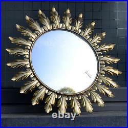 Vintage Mid Century French Sunburst Starburst Convex Mirror Charles Maison era
