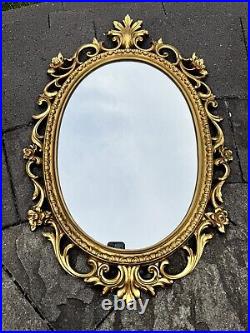 Vintage Mid Century Hollywood Regency Syroco Dart Gold Ornate Mirror 29x19