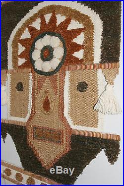 Vintage Mid Century/ Indian Tribal Handwoven Wall Hanging / Tapestry / Fiber Art