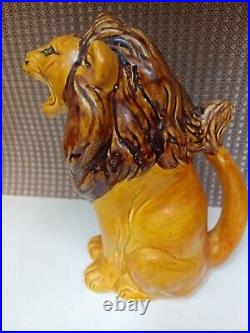 Vintage Mid Century Italian Ceramic Lion Pitcher R. E. M. O