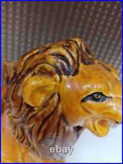 Vintage Mid Century Italian Ceramic Lion Pitcher R. E. M. O