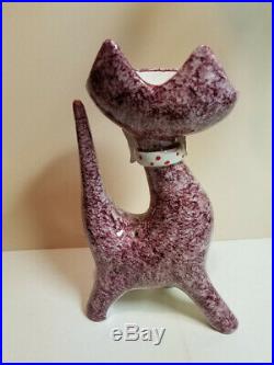 Vintage Mid Century MCM Bitossi Pottery CAT VASE FIGURINE ITALY Ceramic Retro