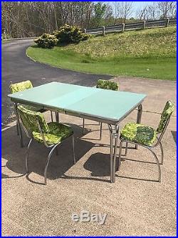 Vintage Mid Century Modern 60s Howell Co. Retro Metal Dining Table & Chairs