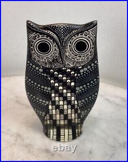 Vintage Mid Century Modern ABRAHAM PALATNIK Optic Art Lucite Owl Figurine 5.25