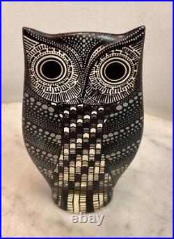 Vintage Mid Century Modern ABRAHAM PALATNIK Optic Art Lucite Owl Figurine 5.25