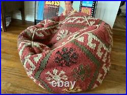 Vintage Mid Century Modern Boho retro Bean Bag Chair seat hassock retro Navaho