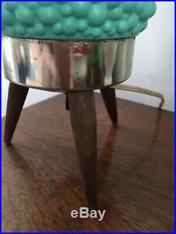 Vintage, Mid-Century Modern Bubble / Beehive Lamp, Aqua Turquoise Retro, Atomic