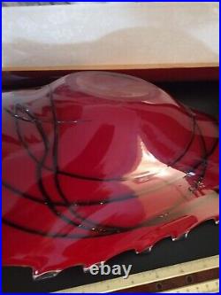 Vintage Mid-Century Modern (MCM) Glass Conch Shell Art Bowl 18 MAKE OFFER
