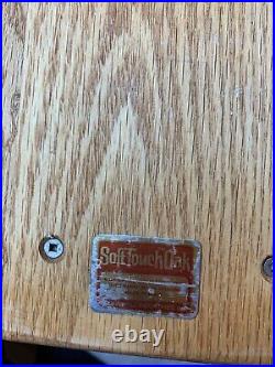 Vintage Mid Century Modern MCM Oak Wall Wood Letter/Mail/Key Holder Paris Maine