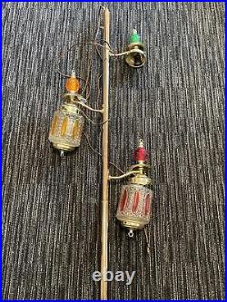 Vintage Mid Century Modern MCM Pole Lamp Retro Atomic Era Glass Shades