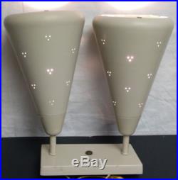 Vintage Mid Century Modern Retro Bullet Cone Double Ceiling Metal Spot Lamp