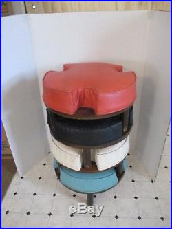 Vintage Mid Century Modern Retro Nesting Foot stools Set Four Multi colored VSL