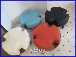 Vintage Mid Century Modern Retro Nesting Foot stools Set Four Multi colored VSL