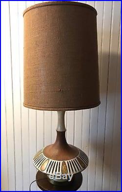 Vintage Mid Century Modern Retro Table Lamp Abstract Fortune Lamp Co 1962