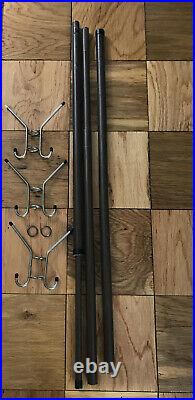 Vintage Mid Century Modern Tension Pole Coat Rack Hanger Brown MCM Atomic Retro
