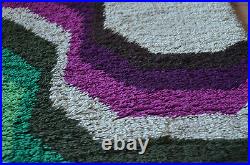 Vintage Mid Century Pop Art Rya Style Carpet Rug Desso Eames Colani Panton era
