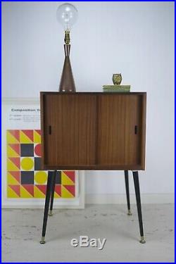 Vintage Mid Century Record LP Vinyl Cupboard Bedside Cabinet Sideboard Dansette
