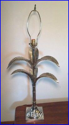 Vintage Mid Century Retro Palm Tree Table Lamp Removable Fronds Italy