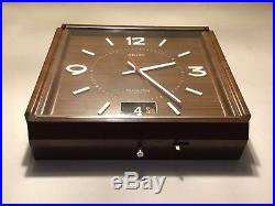 Vintage Mid Century SEIKO Wall Clock TRANSISTOR 5 JEWEL Day Date Function Retro