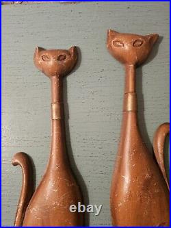 Vintage Mid Century Sexton Siamese Cats-Set Of Three/Wall Hangings