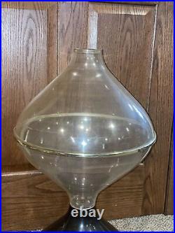 Vintage Mid Century Terrarium Tulip Brass Smoked Colored Plastic 30 MCM RARE