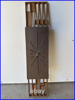 Vintage Mid Century Wall Clock Made in GERMANY Modern Art Retro Décor Project