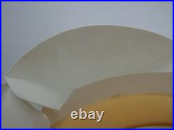 Vintage Midcentury 70s White Plastic Lamp Shades x2 Pair Danish Style