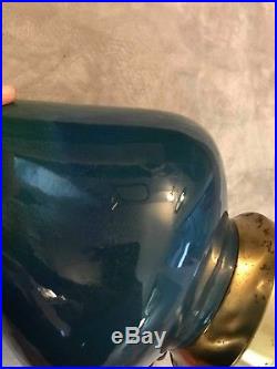 Vintage Modernist Retro Mid Century Ombre Pottery Glaze Ceramic Table Urn Lamp