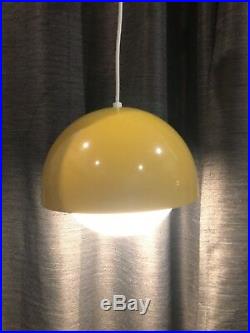 Vintage Mustard Yellow Dome Mid-Century Pendant Lamp Hanging Retro Modern