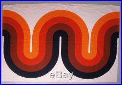 Vintage PANTON era Op-Art Fabric Wall Art Unframed Modern Finland Textile NR