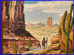 Vintage PBN Paint By Numbers Painting Southwestern Desert Navajo Native American