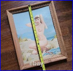 Vintage Paint By Number Nude Lady Woman Female PBN