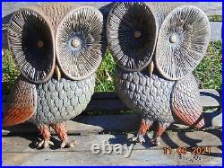 Vintage Pair (2) Burwood Mid-Century Wall Art Owl numbers 4533 and 4534