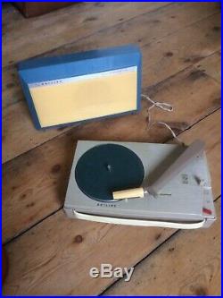 Vintage Philips Portable Record Player AG4000 Retro Mid Century In Original Bag