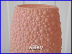 Vintage Pink MID Century Modern Tripod Beehive Lamp Plastic Atomic Retro Works